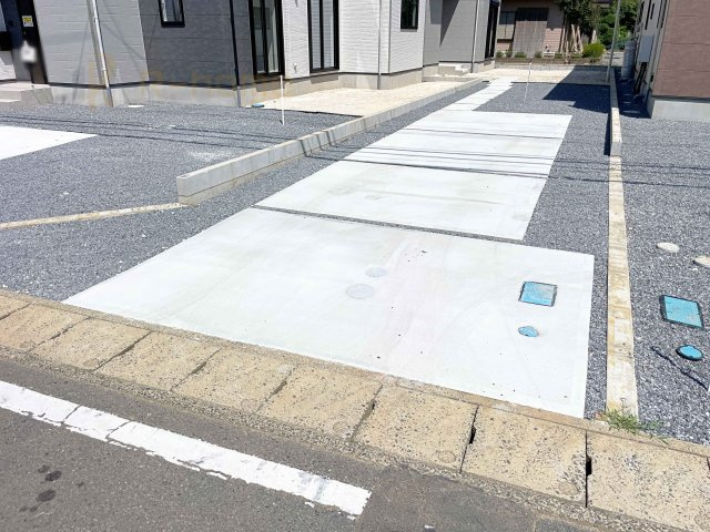 つくば市玉取1期　新築戸建て　2号棟の駐車場|カースペースは2台お停めいただけます♪