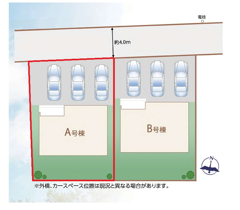 ハートフルタウン 　見和3丁目　169番　A号棟の区画図|内覧、他の物件と合わせての現地ご案内も可能です！HPから、またお電話でも、お気軽にお問い合わせください。



