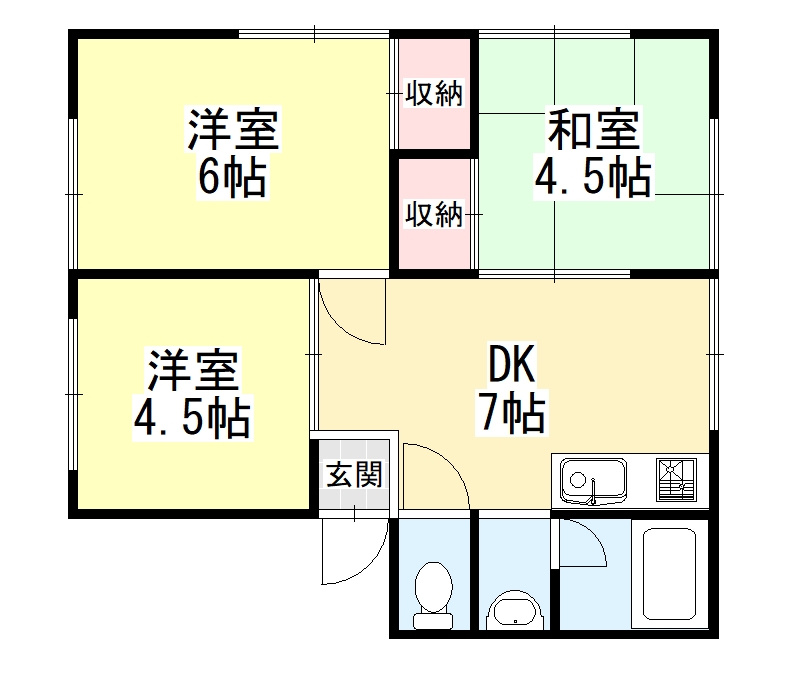 リバーサイド三輪の間取り