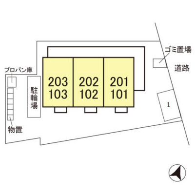 【区画図】 | ハイツ ハピネス