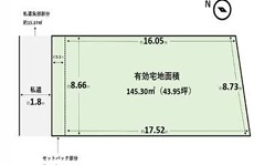 堺市西区上　売土地　建築条件なしの区画図