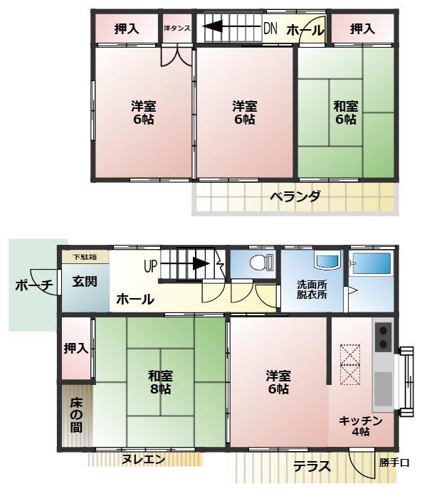 久喜市菖蒲町上栢間の間取り|家事動線を考慮した水回り集中設計で家事ラクが叶います♪