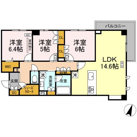 プライム フォレスト 百合ヶ丘の間取り