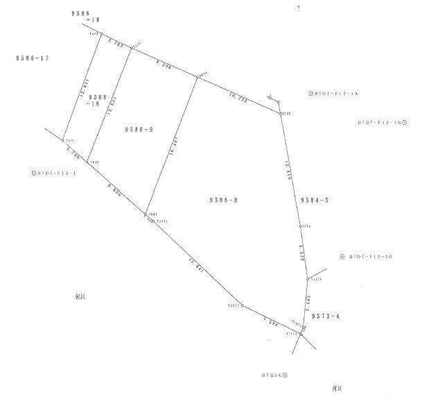 島田市元島田　売土地の区画図