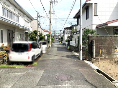 【前面道路含む現地写真】 | 池田市豊島北２丁目　新築戸建　１号地