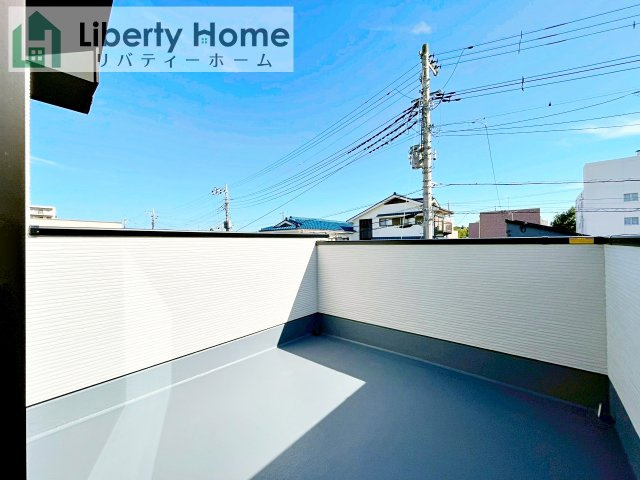 牛久市栄町６期　新築戸建　１号棟のバルコニー