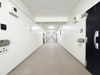 【その他共用部分】 | 共用廊下です。ここもきれいに清掃されています。周囲のお部屋の様子も、ぜひ伺ってみてください。～即日のご見学可能～　お問合せはお気軽にどうぞ。