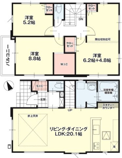 【間取り】 | 郡山市静町新築一戸建て2棟