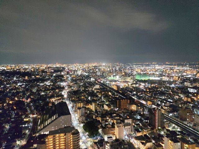 グランドターミナルタワー本八幡の展望|眺望写真（夜間）
