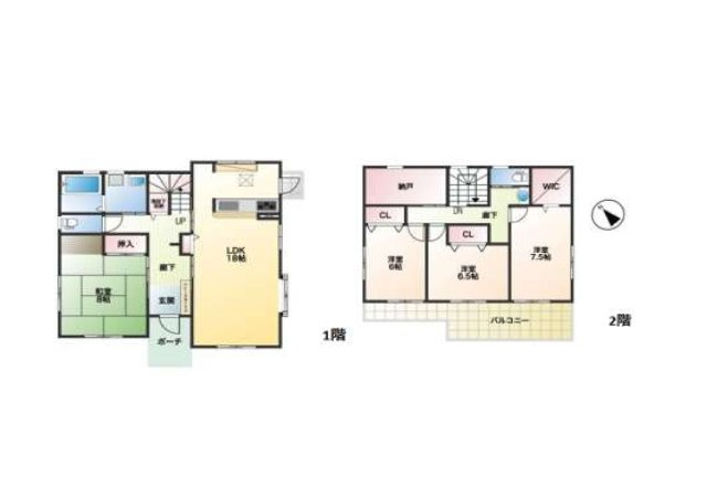 熊谷市相上　中古一戸建ての間取り