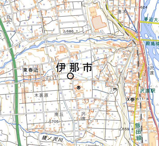 伊那市東春近 1棟アパートの地図