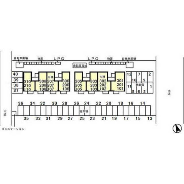 岐阜市薮田南３丁目のアパートの駐車場