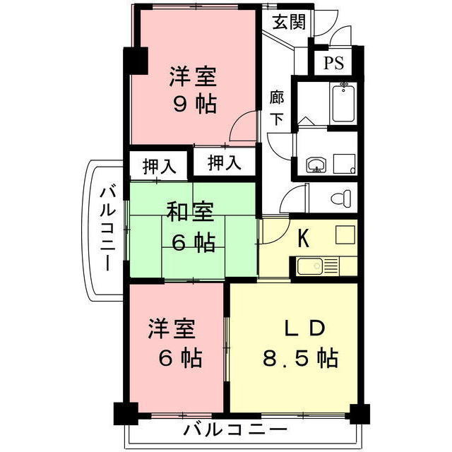 ソシエ２００１の間取り