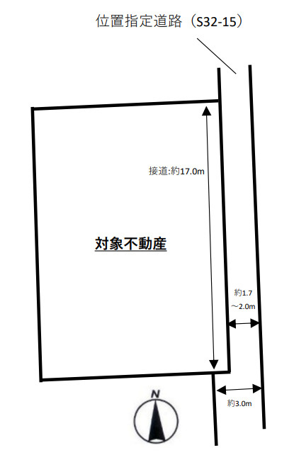 愛光町土地の土地図