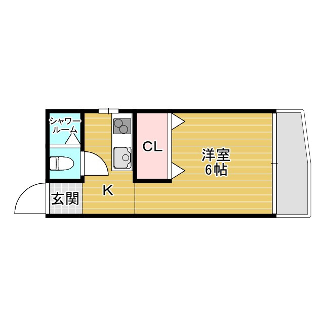 クレール服部の間取り