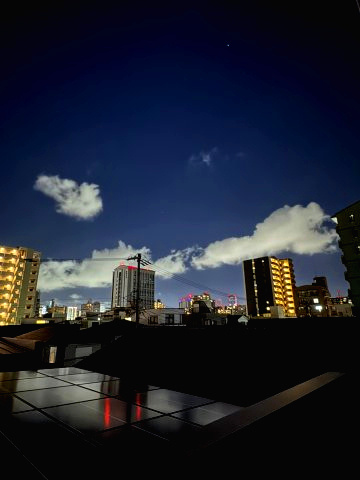 東区筒井3丁目戸建の展望|バルコニーからの眺望（夜景）