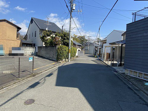 下鴨西半木町　土地の前面道路含む現地写真