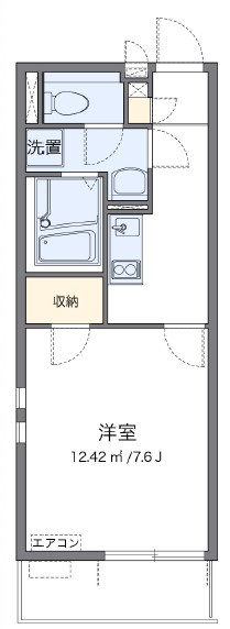 クレイノグラシアス　ワンの間取り