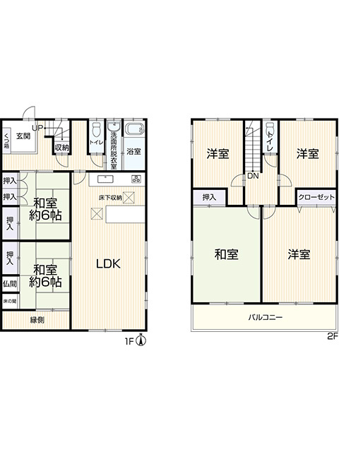 リフォーム済【再生住宅】西尾市新渡場町中切の間取り