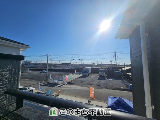 いろどりアイタウン栃木市平柳町3丁目22-P2　8号棟の展望|バルコニーからの眺めです！