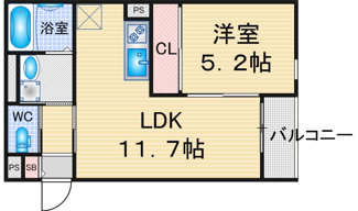 【間取り】 | SK Residence Nagoya | 略図の為、現状優先