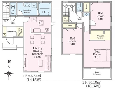 【区画図】 | 藤沢市亀井野24-1期 新築戸建 全2棟