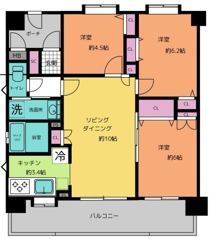クリオ新子安七番館の間取り