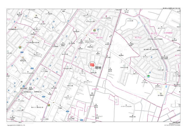 小山市東間々田3丁目（6区画）の地図