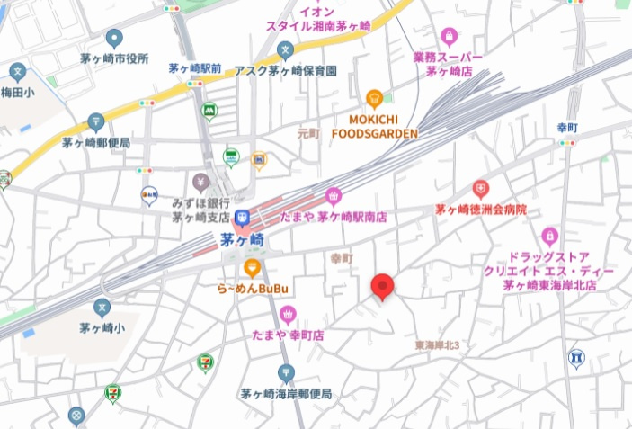 ブラッサム東海岸の地図