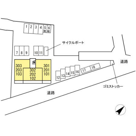クレールフラワーの区画図
