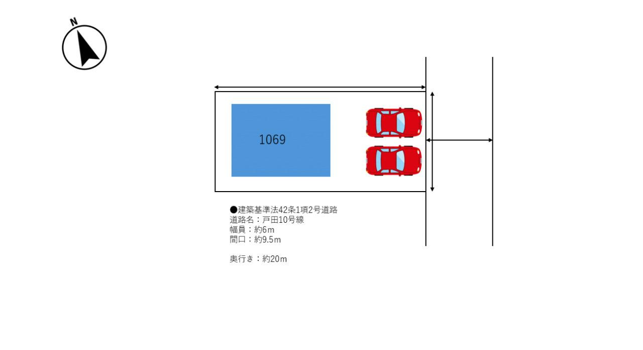 福知山市戸田戸建て住宅の区画図