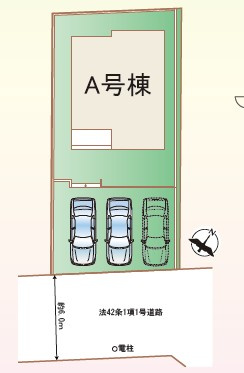 三木市志染町東自由が丘１丁目　　　　　の区画図
