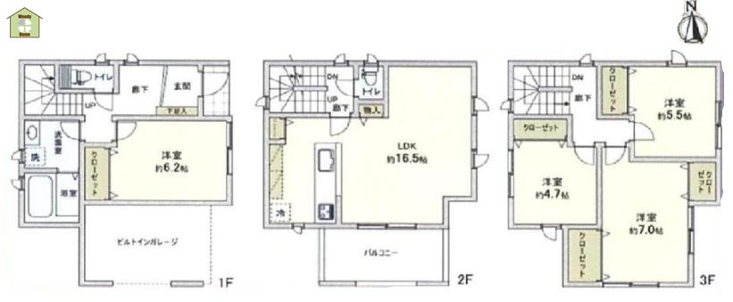 川口市上青木西4丁目　中古一戸建ての間取り