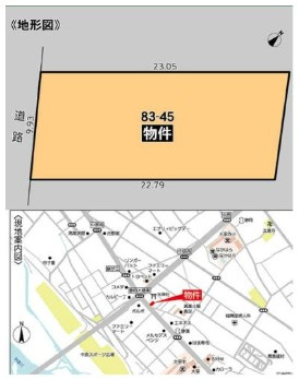 売土地　静岡市駿河区中野新田の土地図