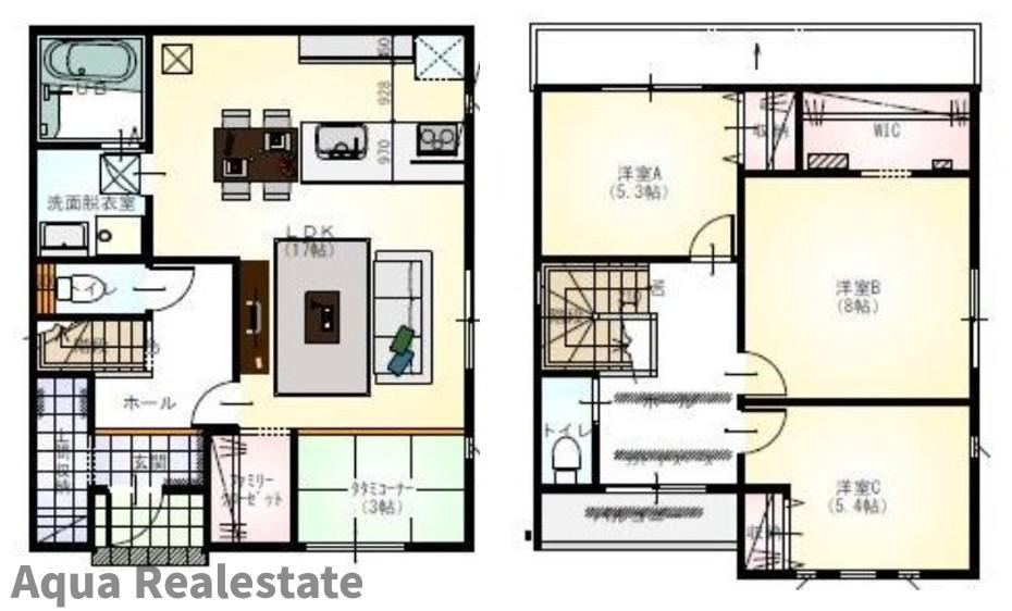高松市太田下町の新築一戸建の間取り