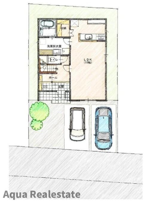 高松市太田下町の新築一戸建の間取り