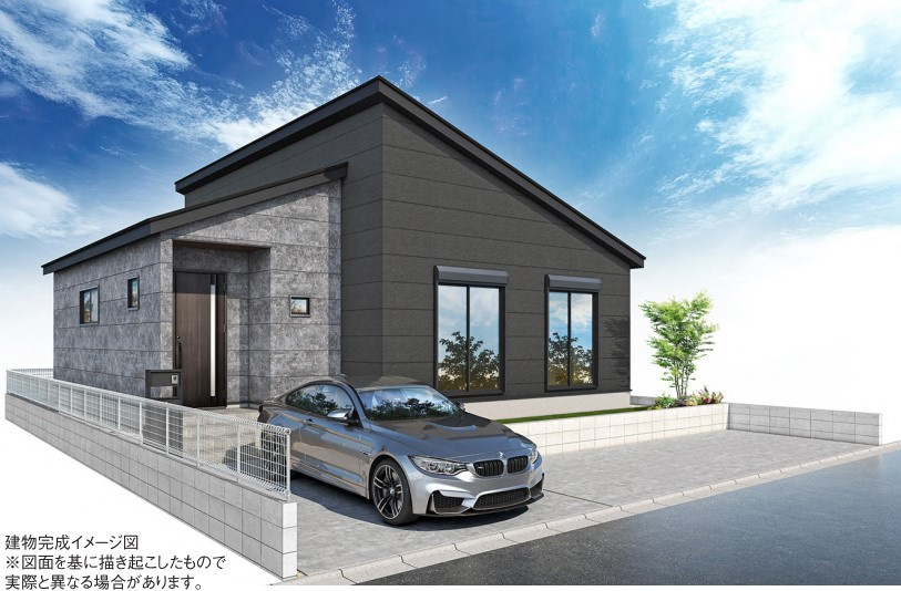 伊勢原市沼目4丁目新築戸建て　24-1期1号棟の外観パース