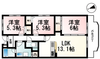 【間取り】 | ヴィオス北大路