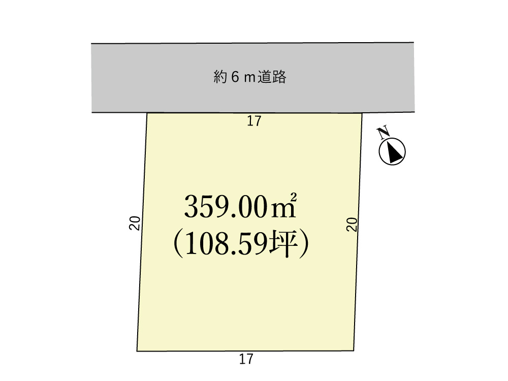 鈴鹿市野町中1丁目の土地図
