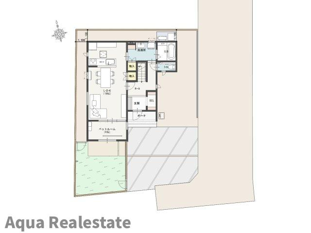 高松市木太町の新築一戸建の区画図