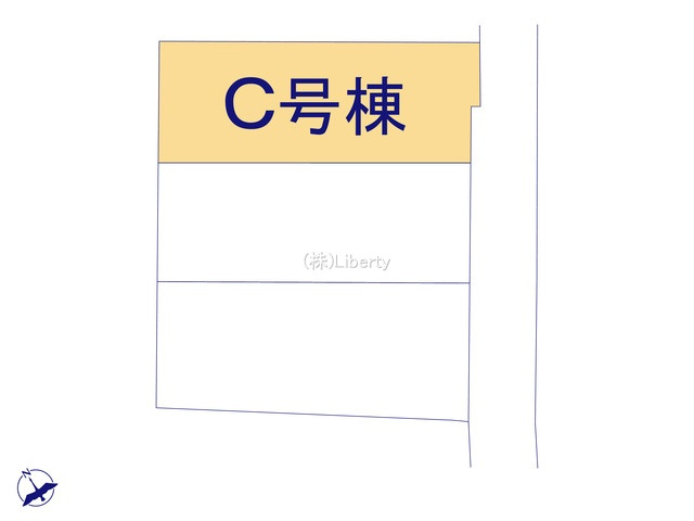 土浦市烏山4丁目　新築戸建　C号棟の区画図