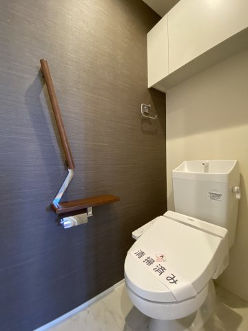 トリニティコート等々力のトイレ|便利な扉付き収納あり♪