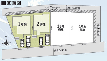 大磯町高麗1丁目24-1期　新築戸建　全4区画1号棟の区画図