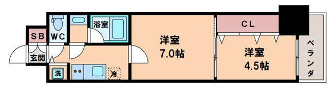 【間取り】 | スプランディッド上本町WESTⅡ