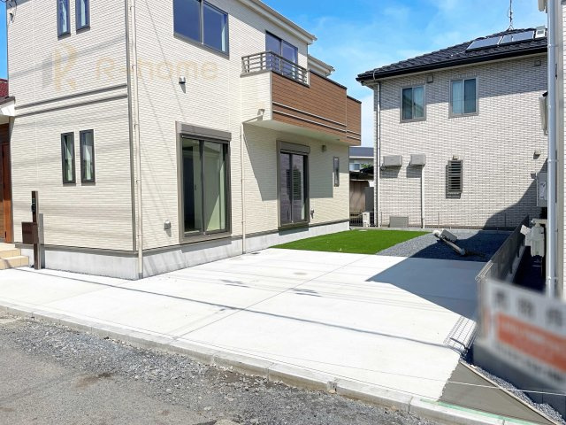 水戸市元吉田町　新築戸建て　A号棟の駐車場|カースペースは2台お停めいただけます♪