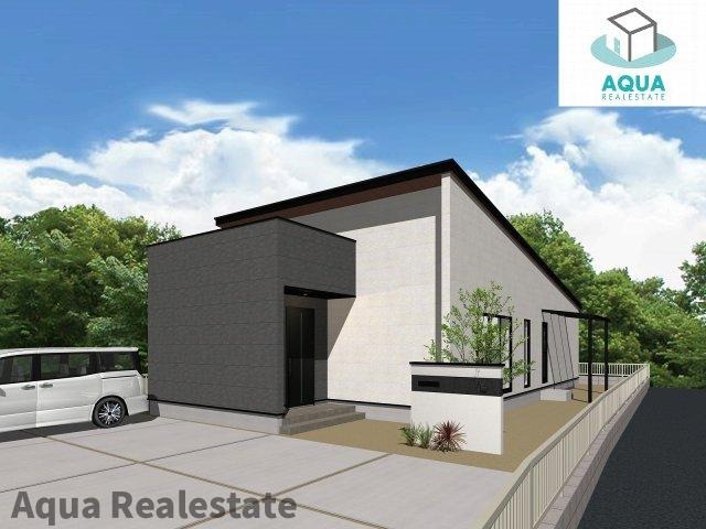 三豊市豊中町本山甲の新築一戸建の外観パース|外観パースです