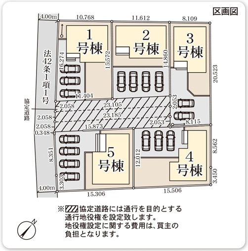 Livele　Garden　行田市長野3丁目の区画図