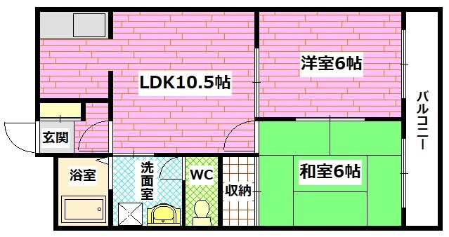 第二ハイツ東青崎の間取り