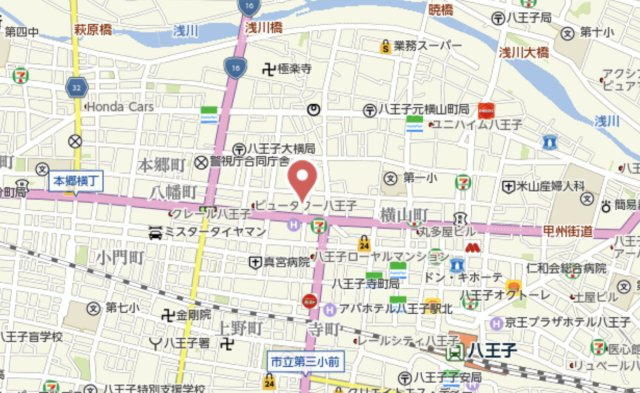 祝：成約済み　藤和シティホームズ八王子　八王子市　中古マンションの地図|～仲介手数料無料☆八王子ひなた不動産～藤和シティホームズ八王子