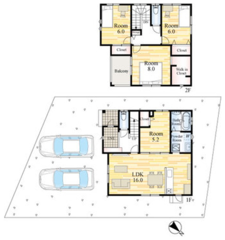 久留米市高良内町の中古一戸建の間取り